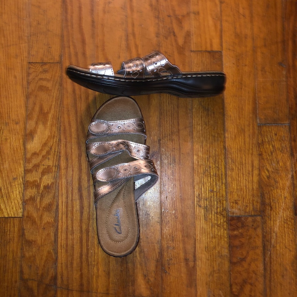 Silver Clark Sandals